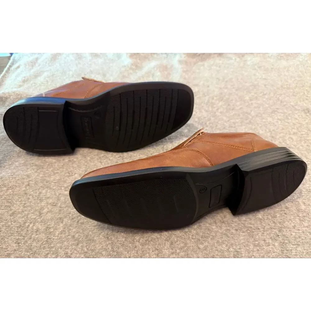 Borelli Trenton Mens Size 8M Brown Slip On Loafers Dress Shoes